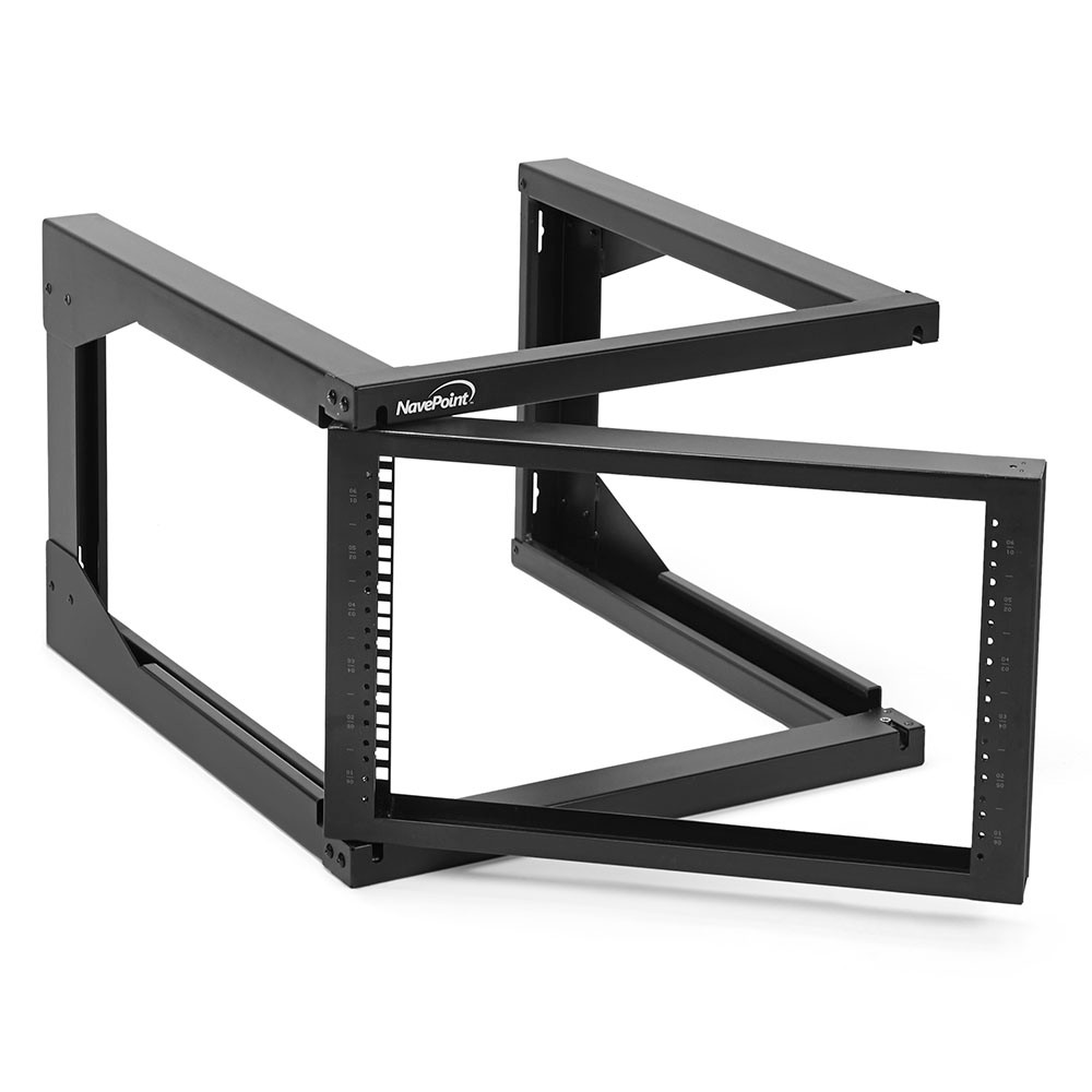 NavePoint 6U Swing Gate Wallmount Rack with 24in Depth: Swing Gate