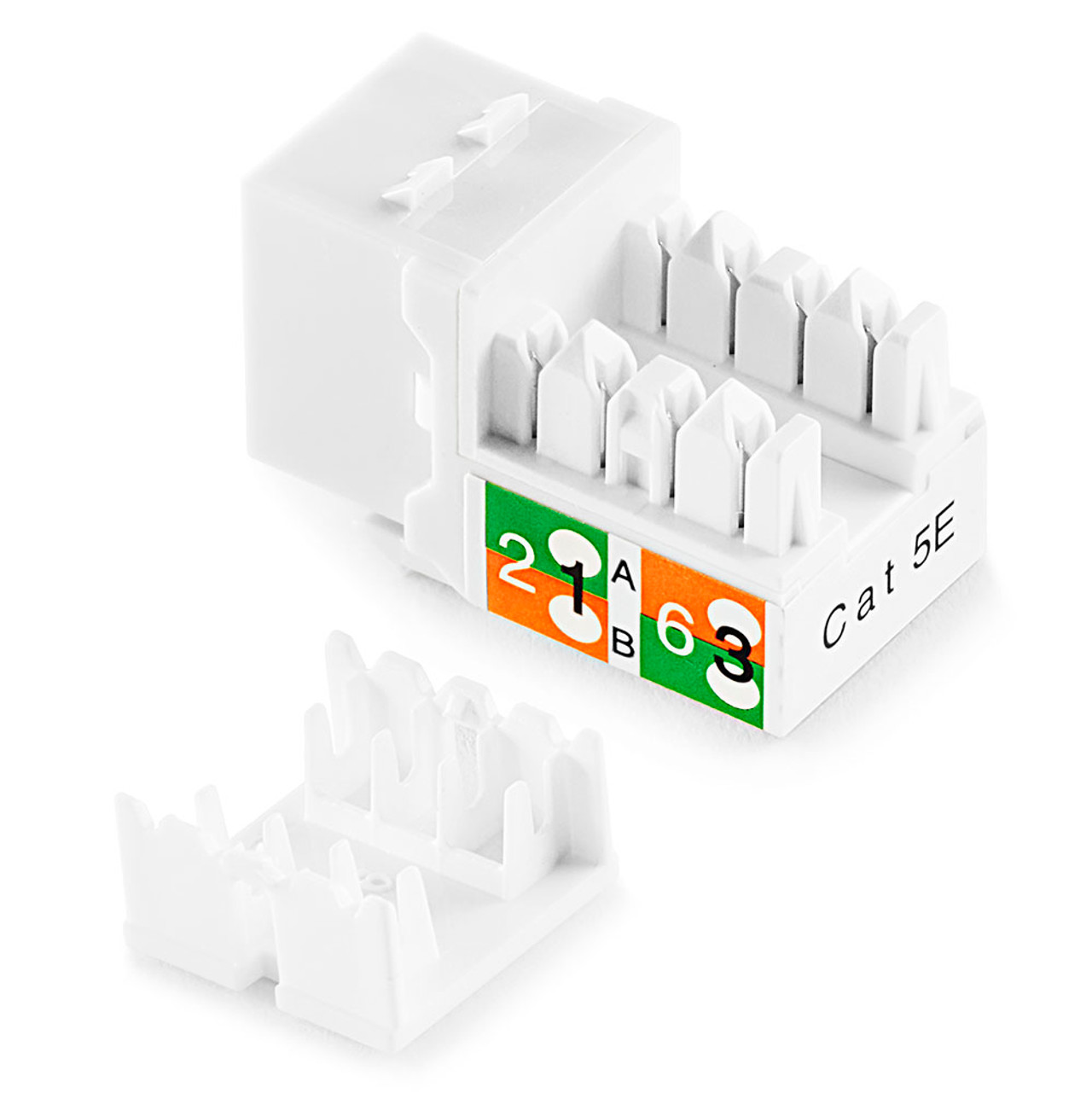 ●ON POINT PART ONE NavePoint90 Degree Cat5e Keystone Jack White 25-Pack: Cat5e