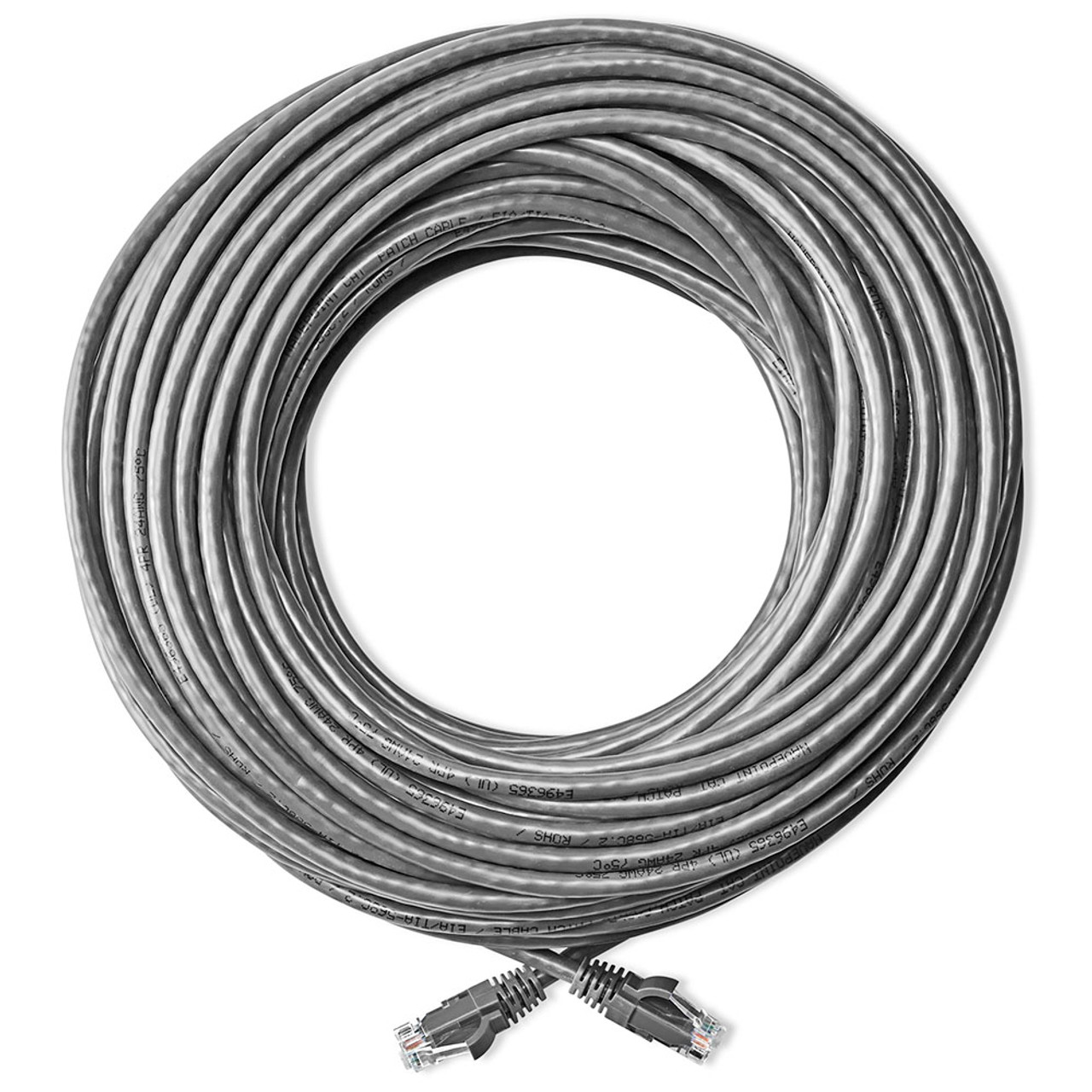 NavePoint Cat5e UTP Ethernet Network Patch Cable UL Listed - 100 Ft. Gray