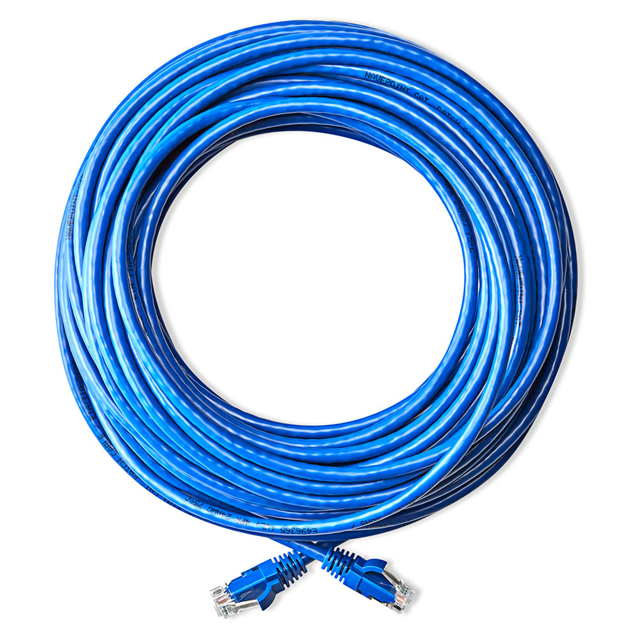 Blue NavePoint CAT5e UTP Ethernet Network RJ45 Snagless Patch Cable 75 Ft 