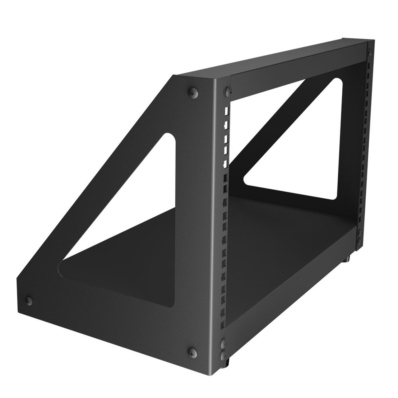 NavePoint 6U 2-Post Open frame Desk Rack Heavy Duty : 2-Post Rack