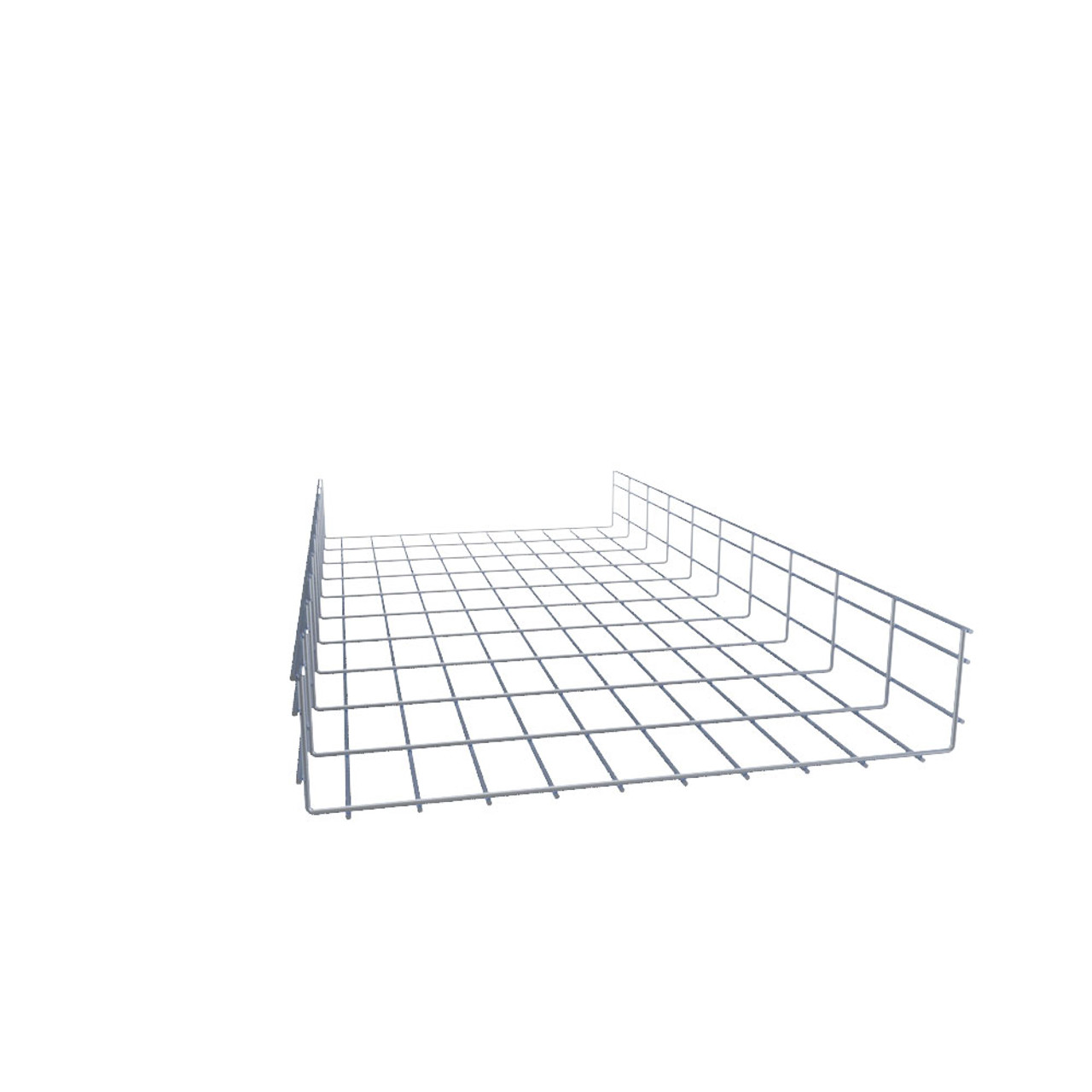 NavePoint Electro Zinc Plated Wire Mesh Cable Tray, 19.69"W x 3.94"D x 118.12"L , 2 Pack
