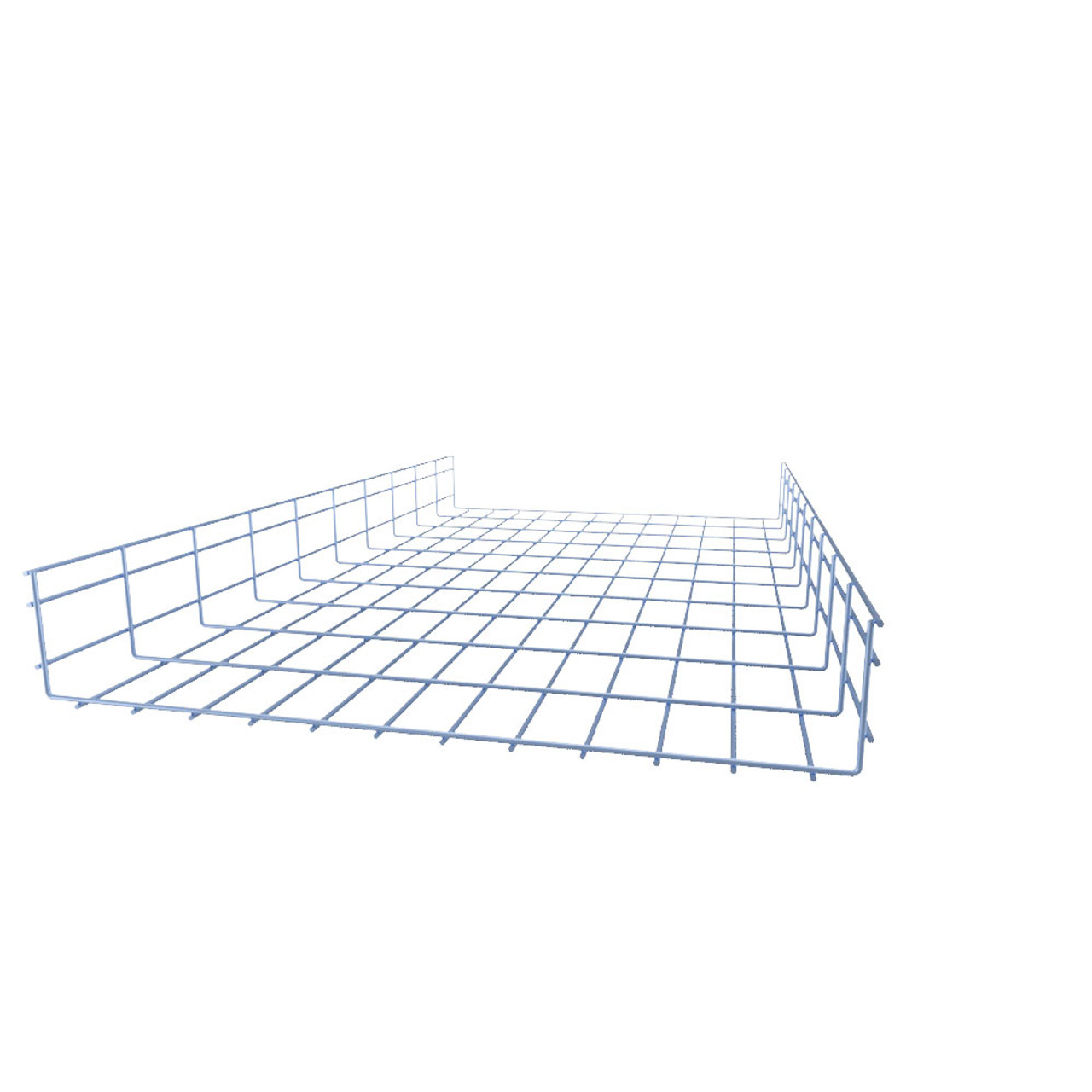 NavePoint Electro Zinc Plated Wire Mesh Cable Tray, 23.63"W x 3.94"D x 118.12"L , 2 Pack