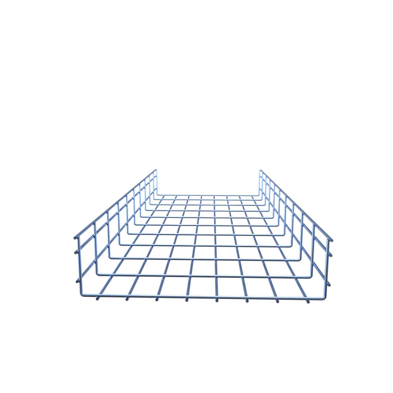 NavePoint Electro Zinc Plated Wire Mesh Cable Tray, 15.75"W x 3.94"D x 118.12"L , 4 Pack