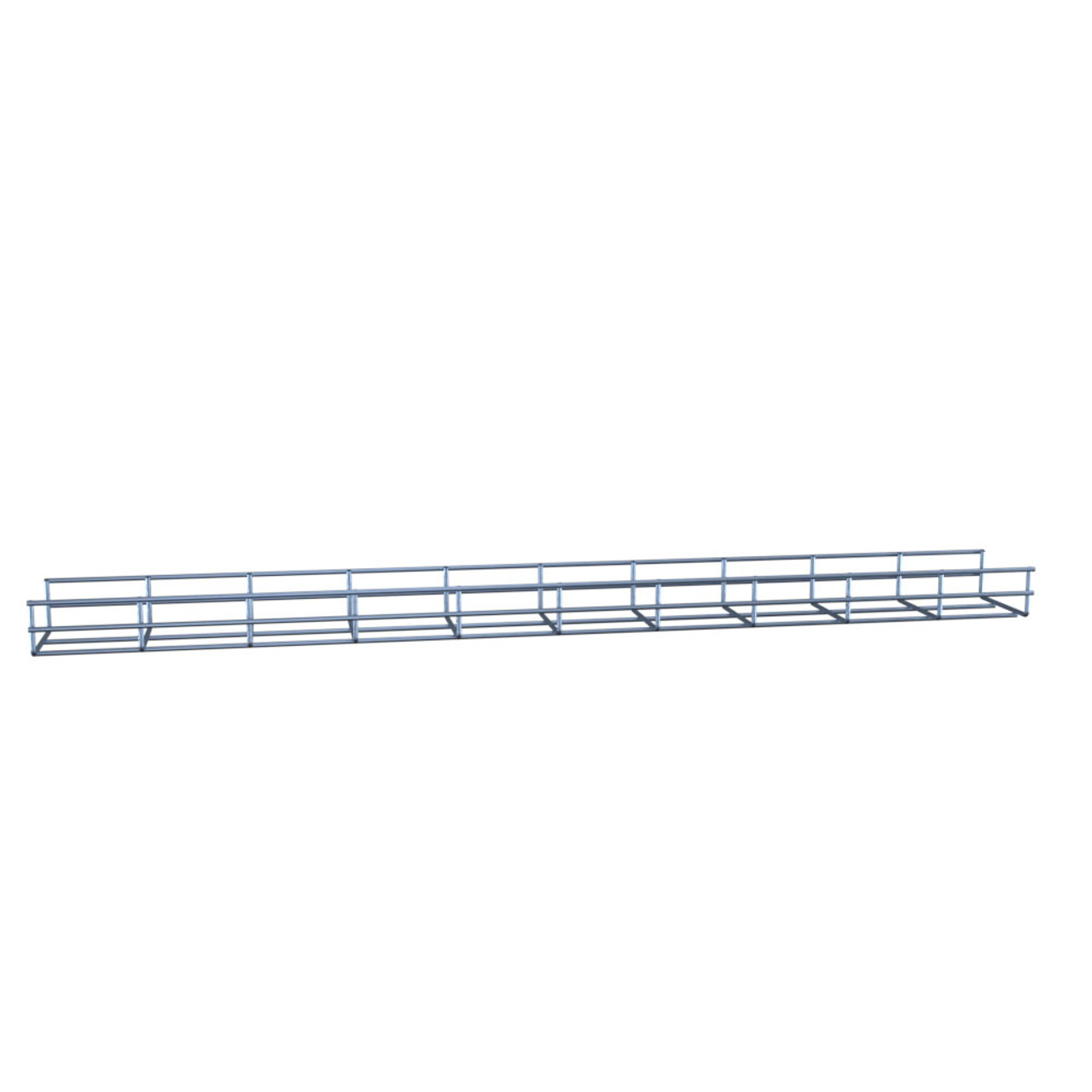 NavePoint Electro Zinc Plated Wire Mesh Cable Tray, 3.94"W x 1.97"D x 118.12"L , 8 Pack