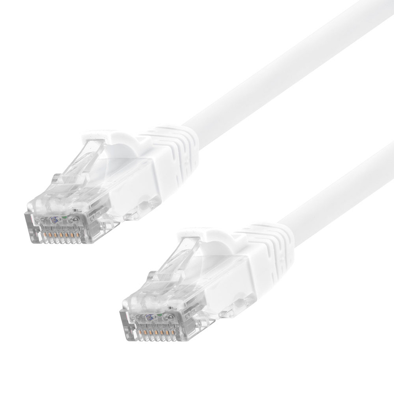 Ethernet Patch Cable CAT6A, UTP, 24AWG, 7 Ft,  10 pack, White
