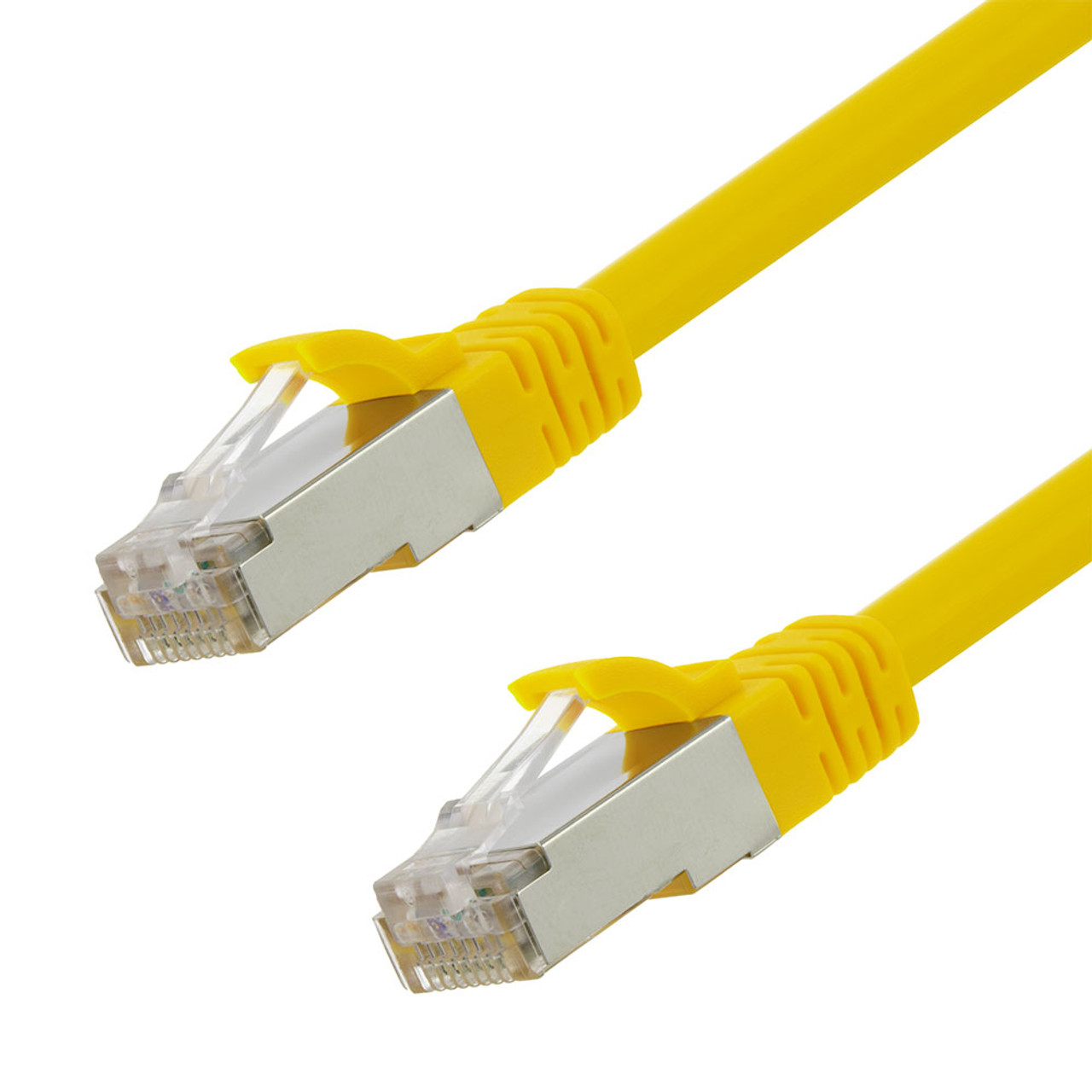 Ethernet Patch Cable CAT6A, S/FTP, 26AWG, 1 Ft,  5 pack, Yellow
