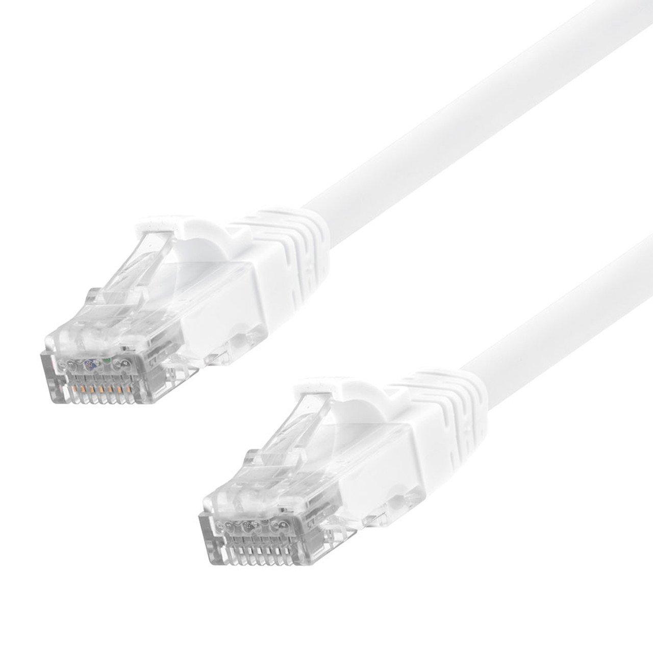 Ethernet Patch Cable CAT6A, UTP, 24AWG, 2 Ft,  10 pack, White