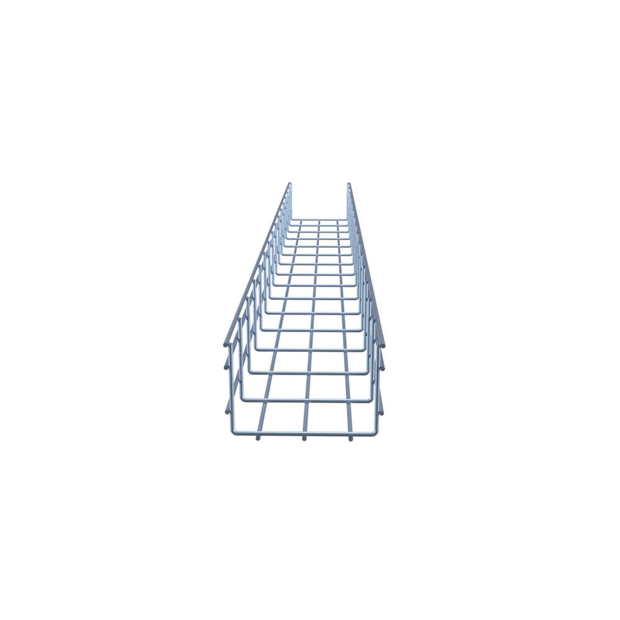 NavePoint Electro Zinc Plated Wire Mesh Cable Tray, 5.91"W x 3.93"D x 59.06"L , 2 Pack