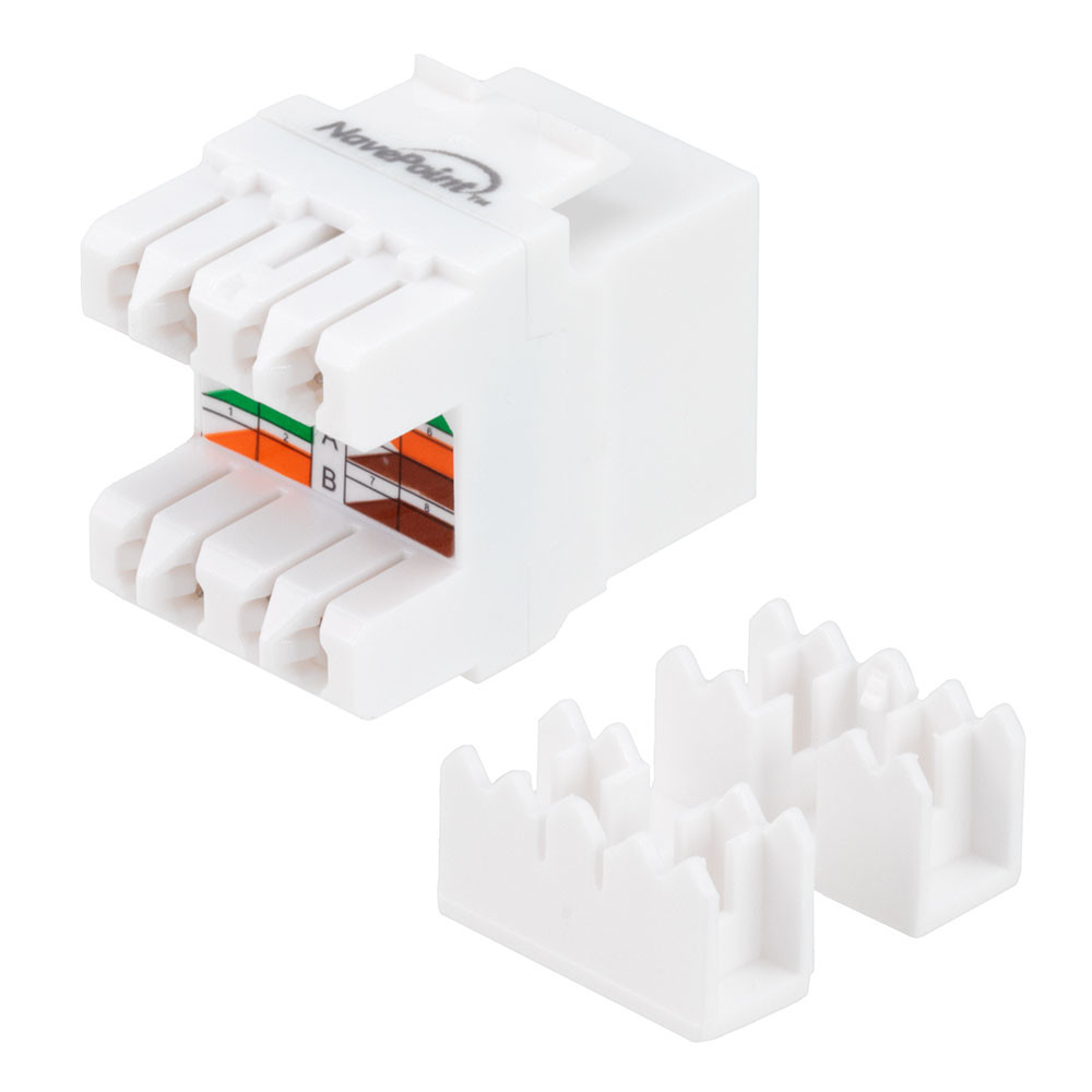 CAT5E Keystone Jack, Snap-In, 180-Degree Termination