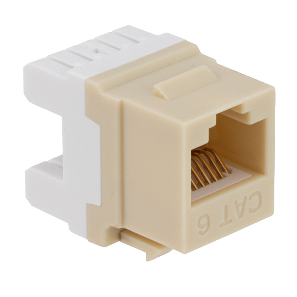 CAT6 Keystone Jack, Snap-In, 180-Degree Termination