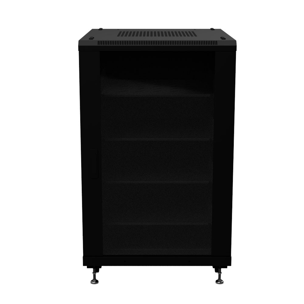 NavePoint18U AV Rack Cabinet 28 in depth, Cold Rolled Steel , 4 x