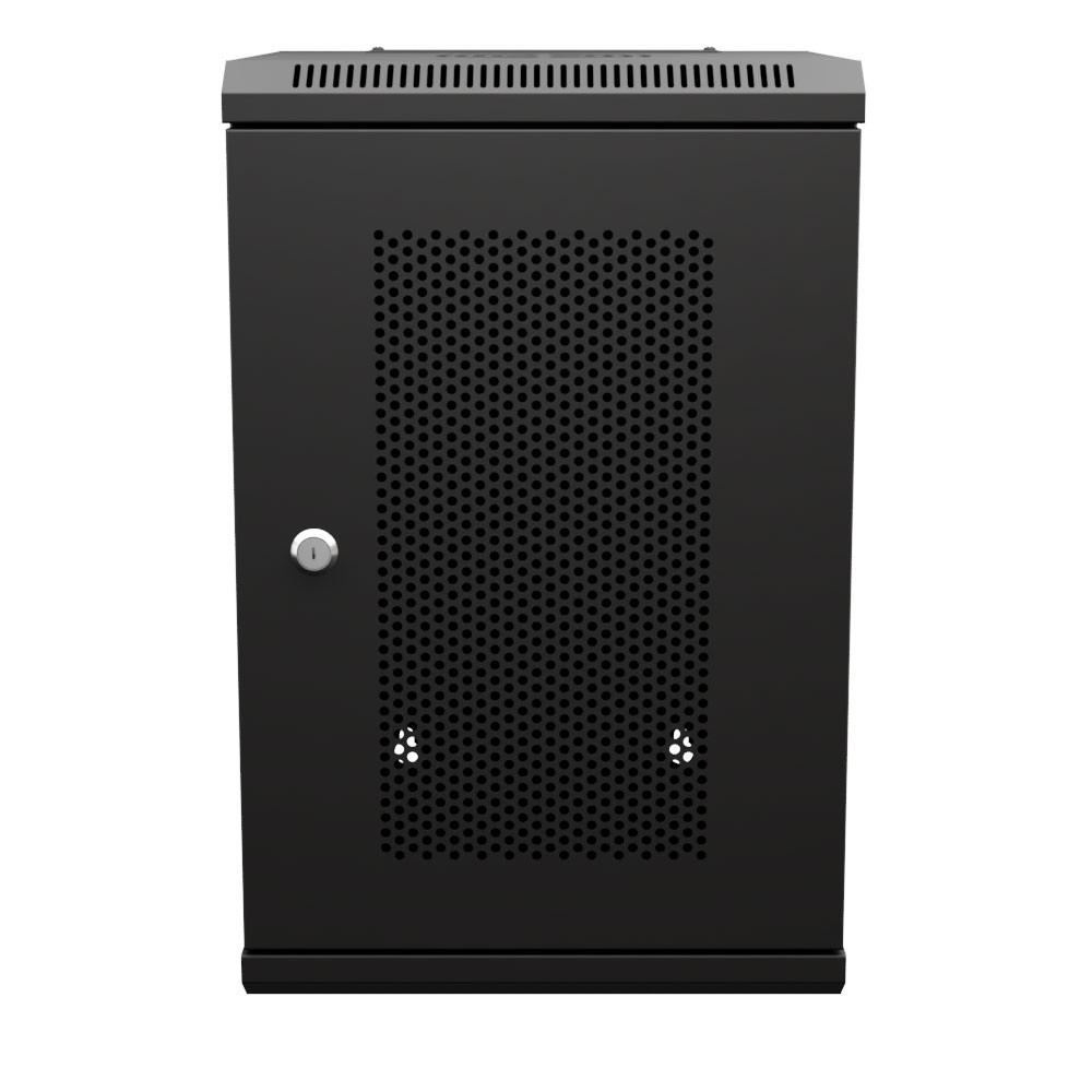 9Uラックケース アルミ製 黒 NavePoint11.8 in Wall Mount Network Cabinet, 9U, Perforated,Black