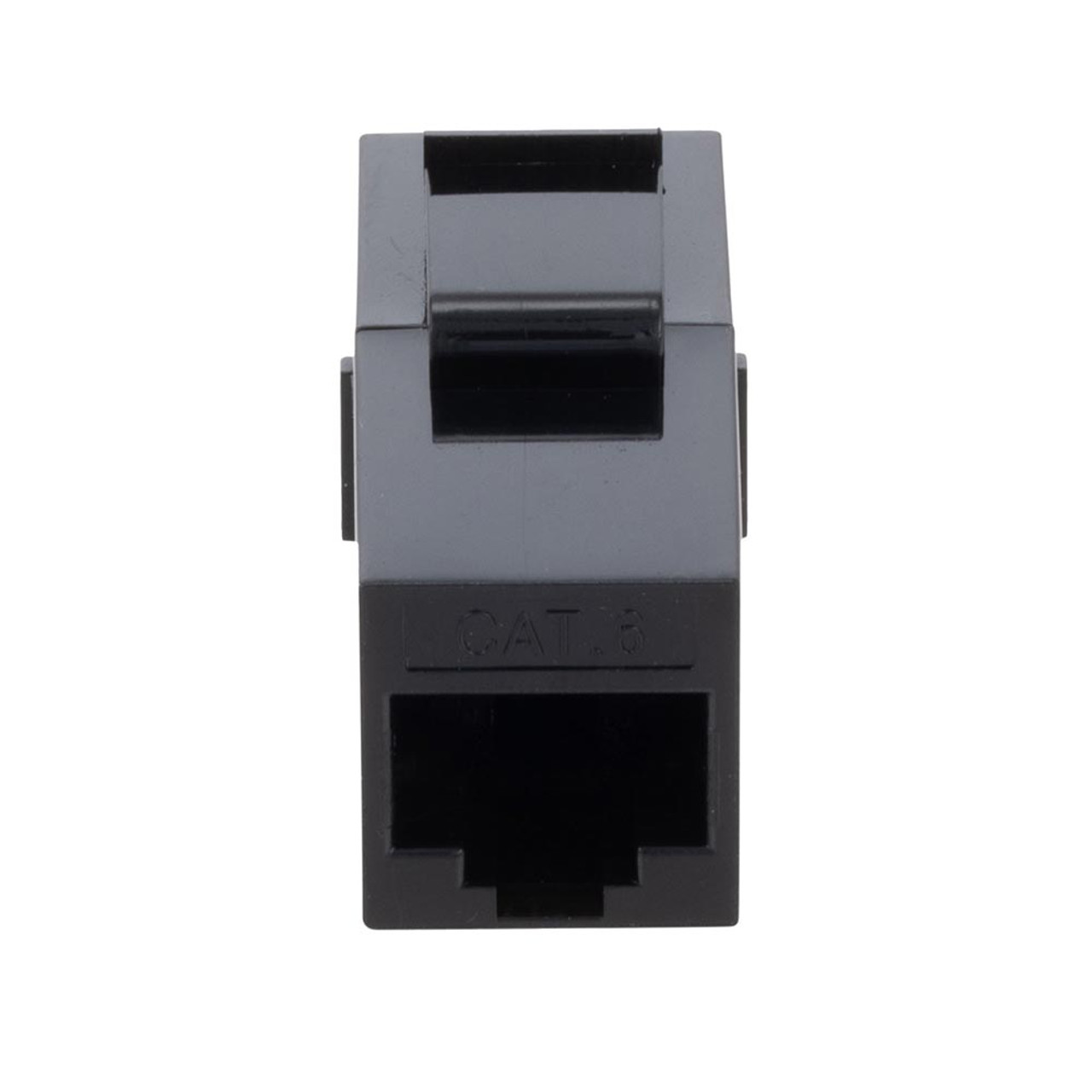 CAT6 UTP Inline Keystone Coupler, RJ45 Female to RJ45 Female, Snap-In, 15 pack, Black