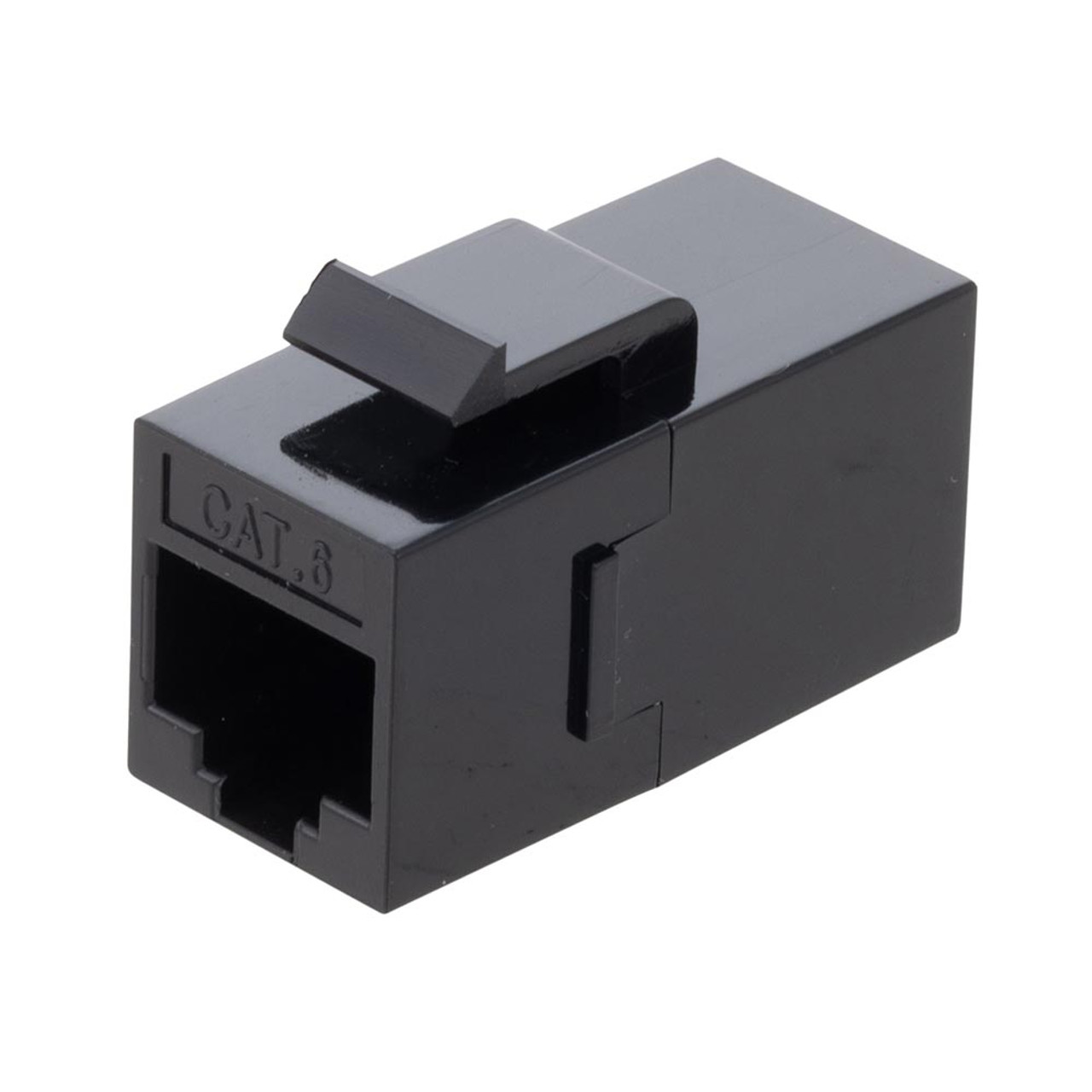 Acoplador en línea formato Keystone Cat6 UTP RJ45-RJ45 negro