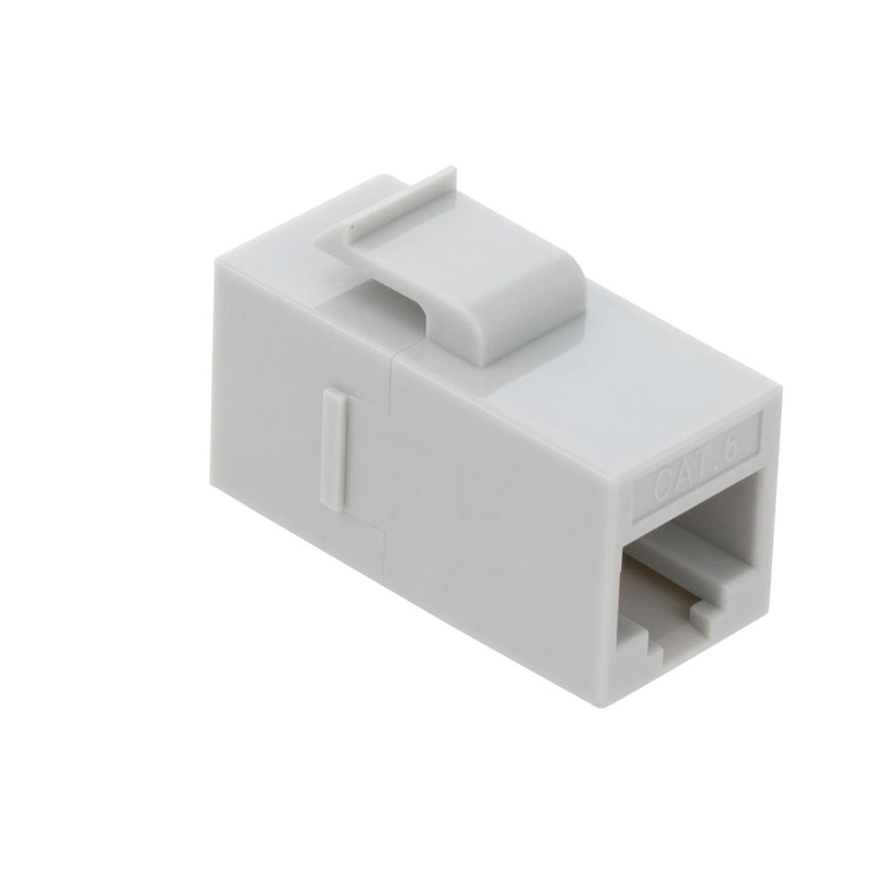 CAT6 UTP Inline Keystone Coupler, RJ45 Female to RJ45 Female, Snap-In, 15 pack, Gray