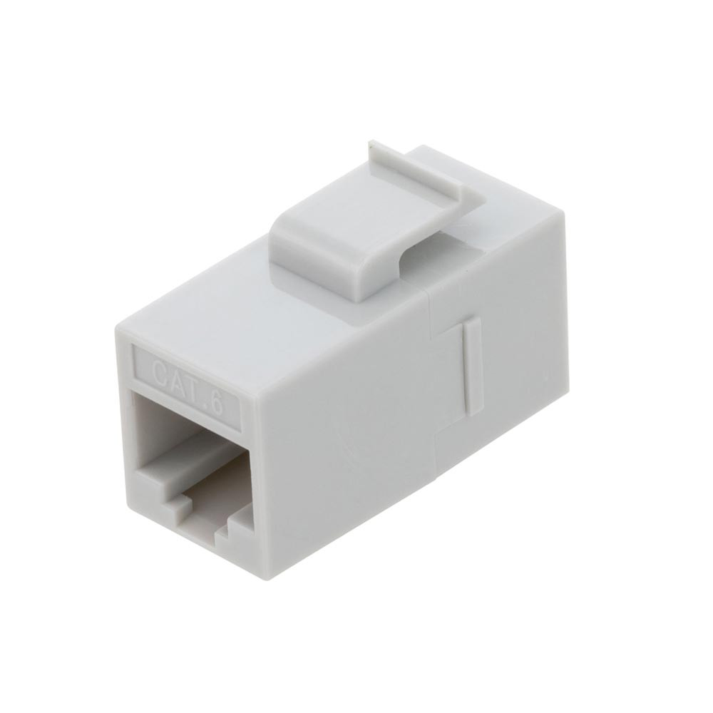 NavePoint CAT6 UTP Inline Keystone Inline Coupler, RJ45 Female to