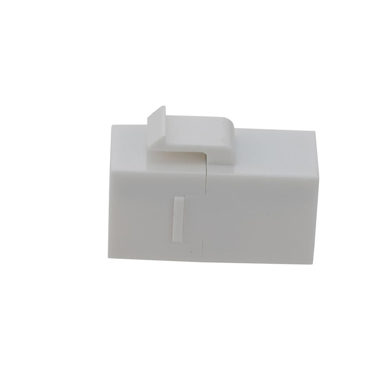 CAT6 UTP Inline Keystone Coupler, RJ45 Female to RJ45 Female, Snap-In, 10 pack, White