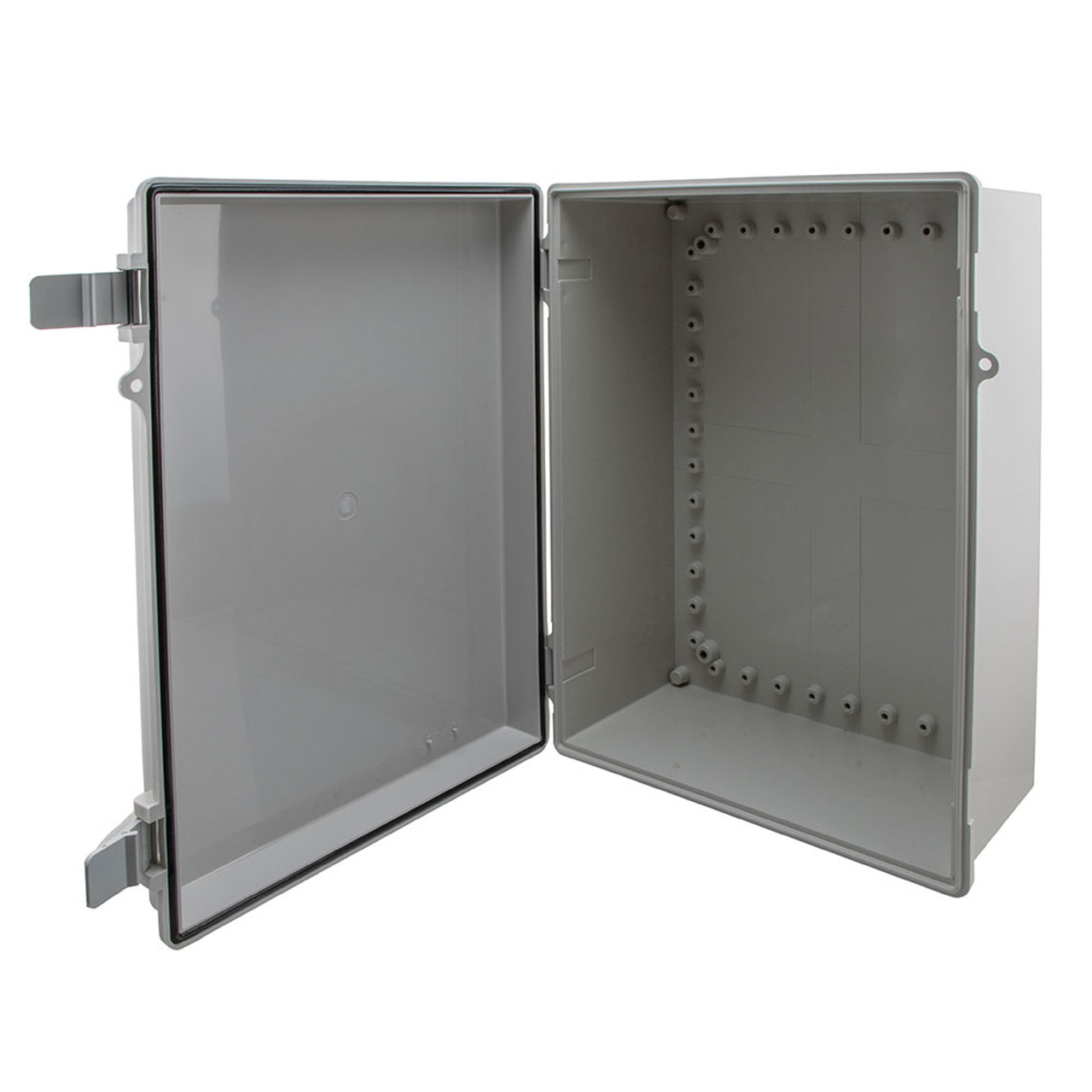 14x10x06 ABS Plastic Weatherproof Indoor/Outdoor IP66 NEMA 4 Enclosure, Kit bundled w/ABS Blank Mounting Plate, Gray