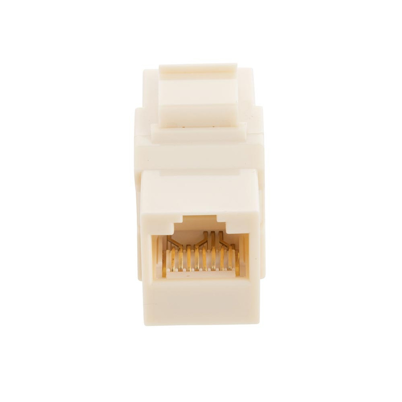 CAT6A UTP Inline Keystone Coupler, 25 pack, Ivory