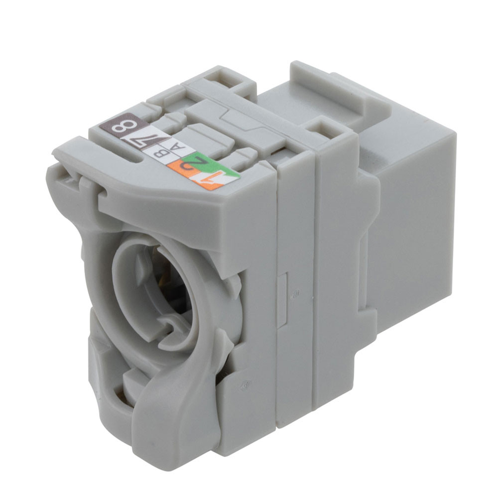 NavePointCAT6A Unshielded Toolless Inline Coupler, 10 pack, Grey