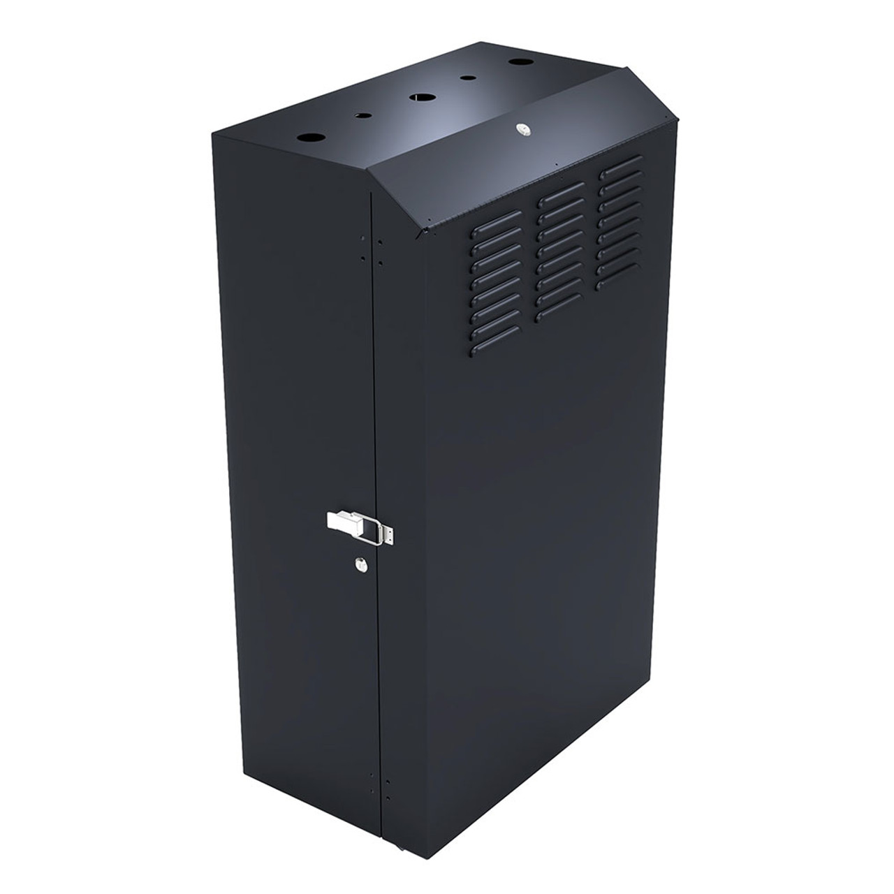 8U Vertical Wall Mount Enclosure, Cold-Rolled Steel, Black (RAL9005) 32.4 inches (825mm) to 35.4 inches (900mm) Switch Depth, CE Compliant