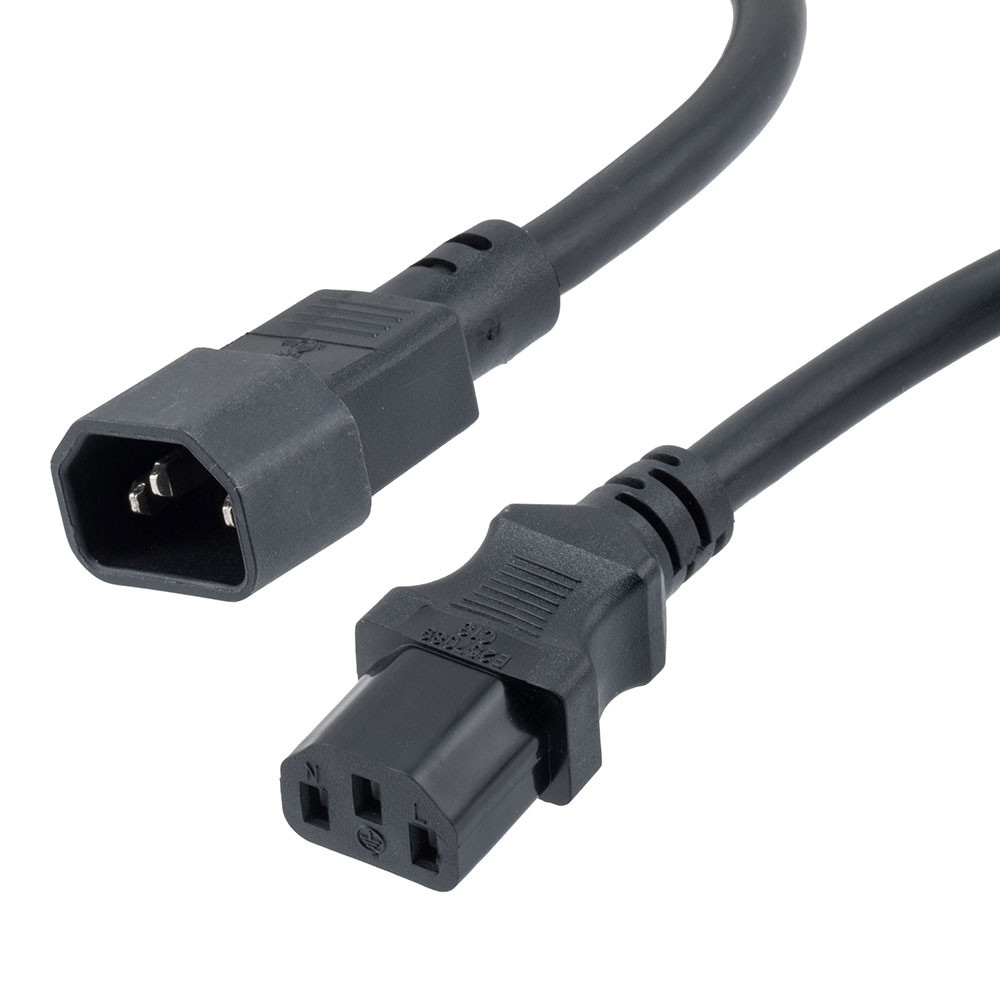 NavePoint HD CPU/PDU Power Cord - C14 to C13 - 15 A, 12FT