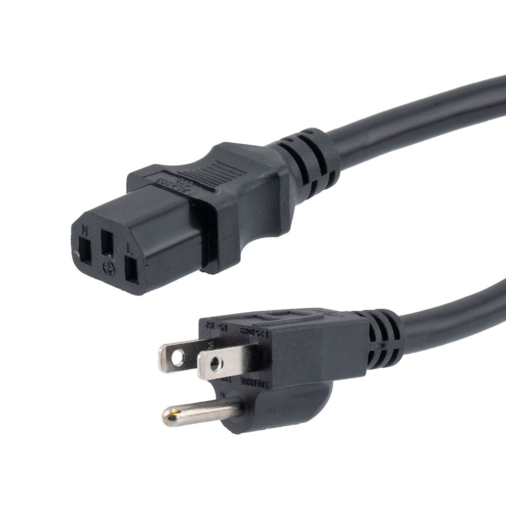 NavePoint Universal CPU Power Cord - Nema 5-15P to C13, 8FT