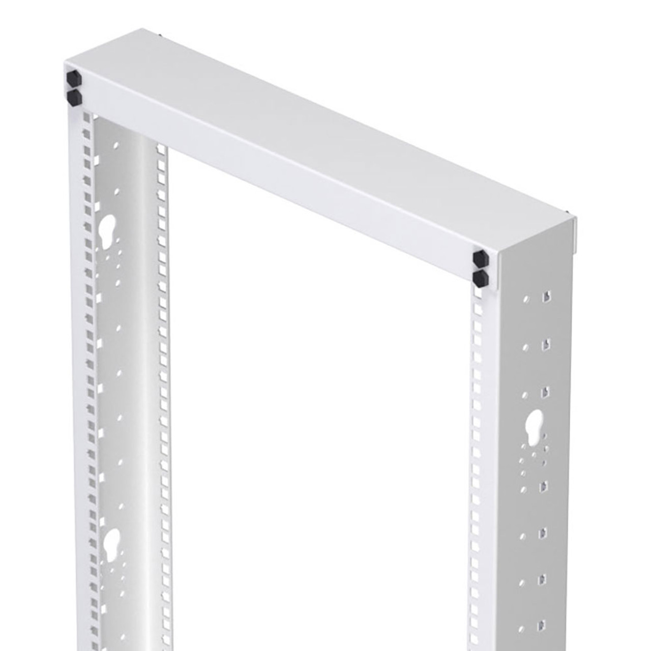 25U 2-Post Open Frame Rack, White