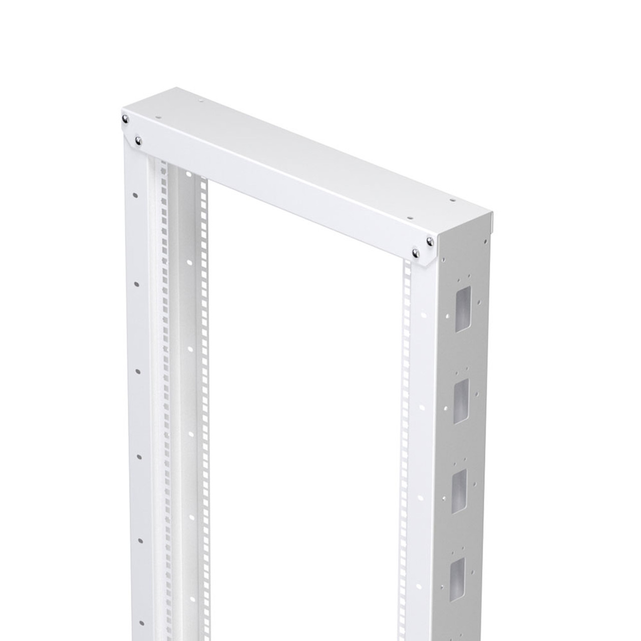 42U 2-Post Open Frame Rack, White