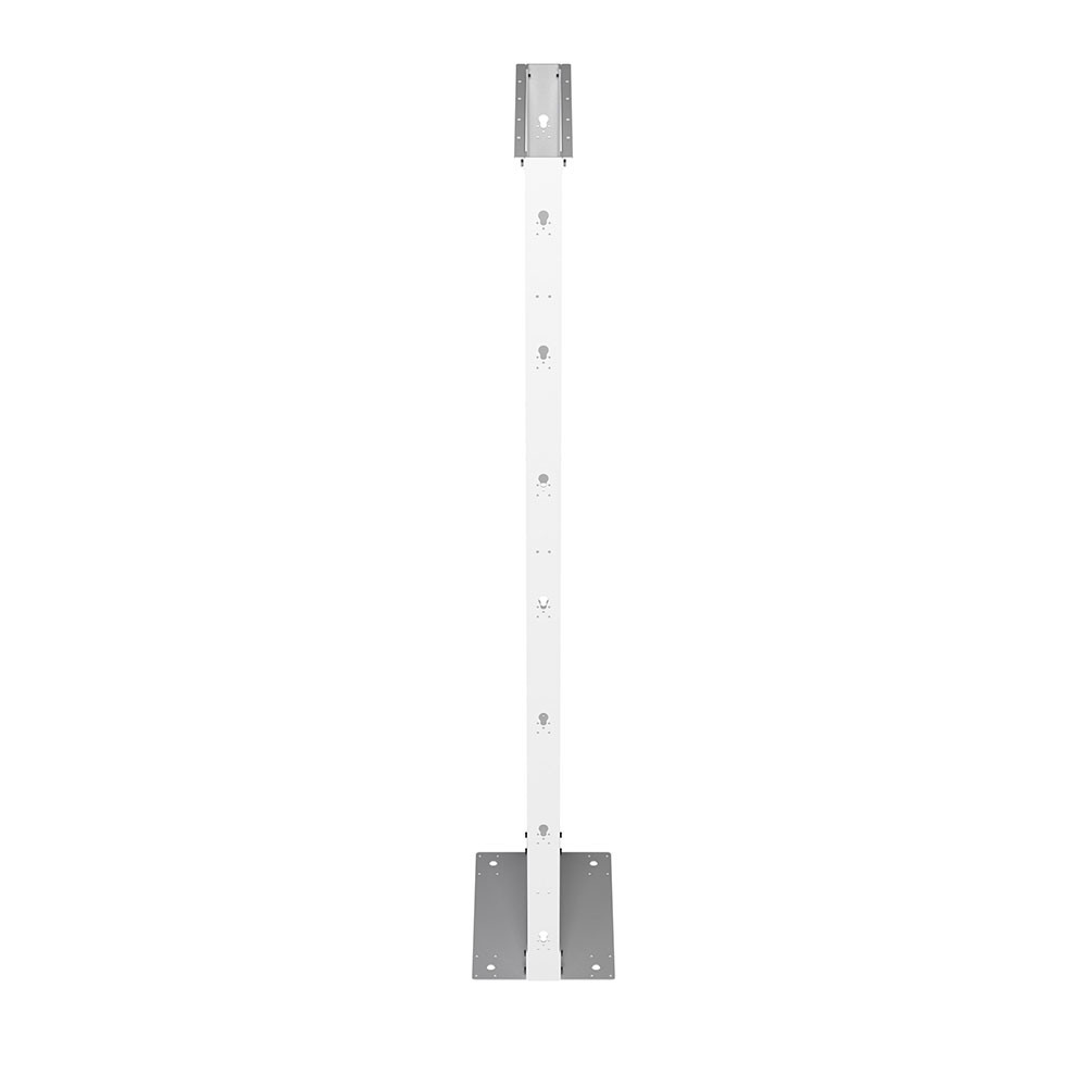 45U Aluminum 2-Post Open Frame Rack, White