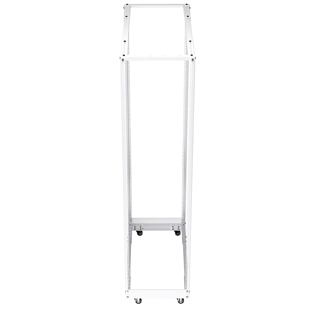 45U Adjustable Depth 4-Post Open Frame, White