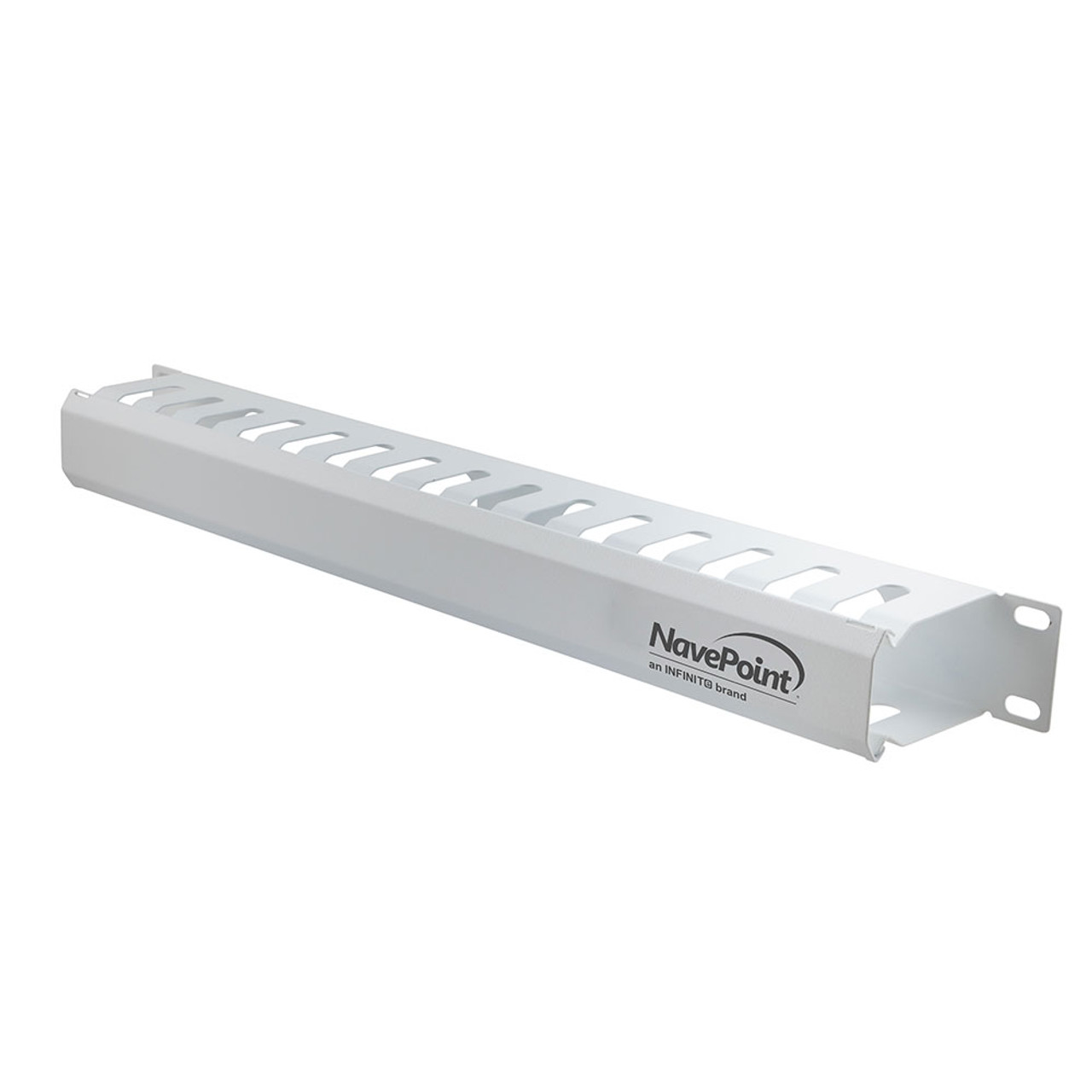 Navepoint High Density 2U Steel 19 Rack Cable Manager Plastic Snap Hinge Fastened Cover