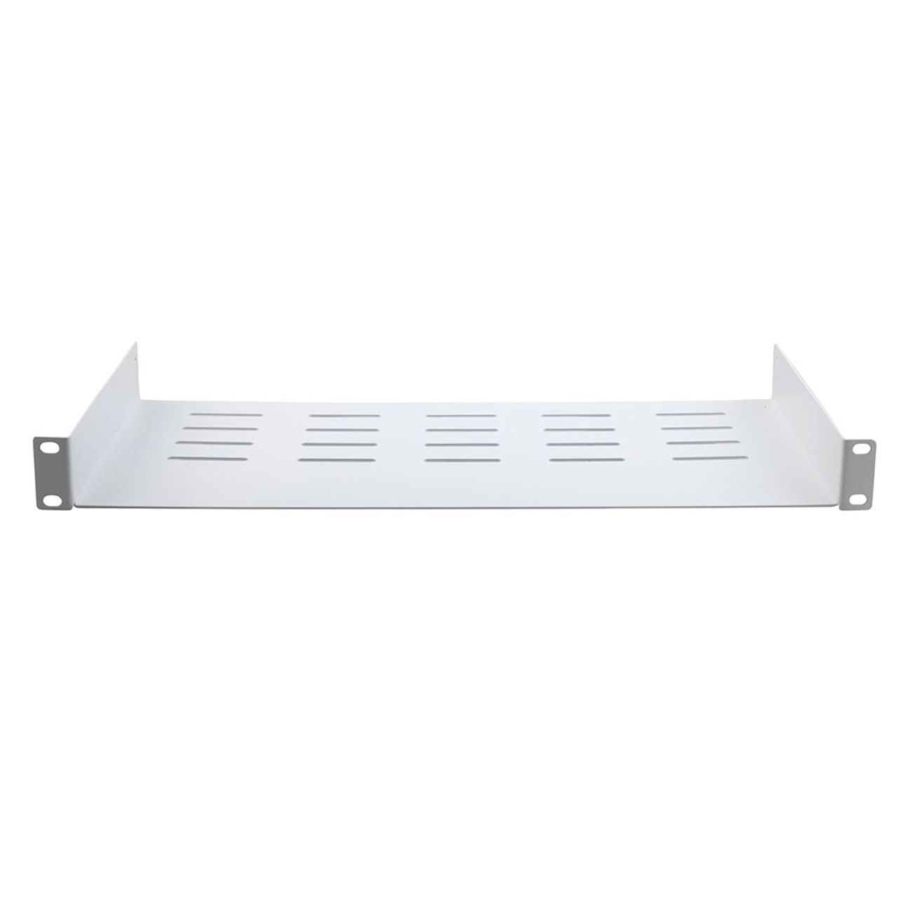 19 Inch Cantilever Shelf 1U with 8" Depth- RAL9003, Signal White