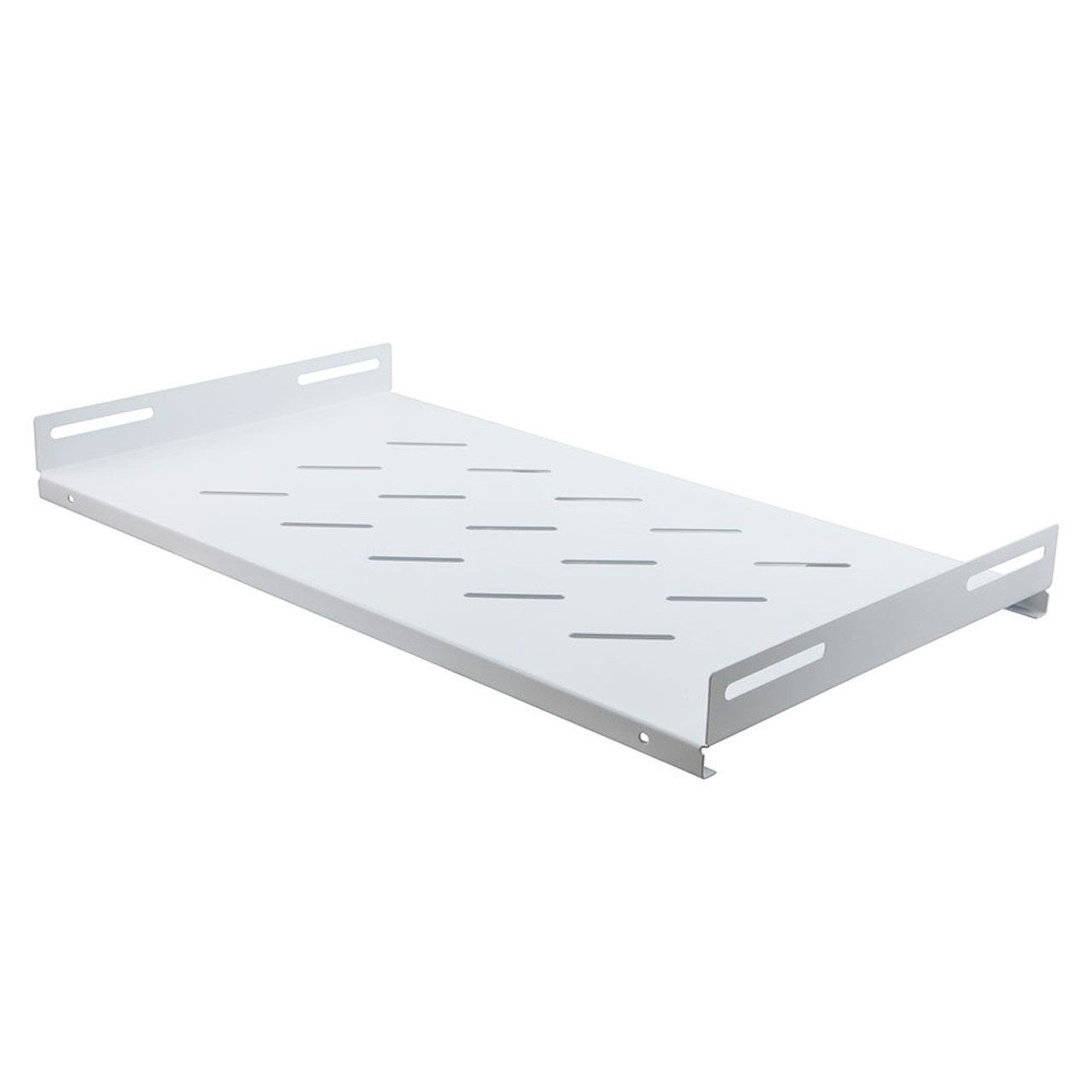 19 Inch Cabinet Shelf 1U with 10"(270mm) Depth- RAL9003, Signal White