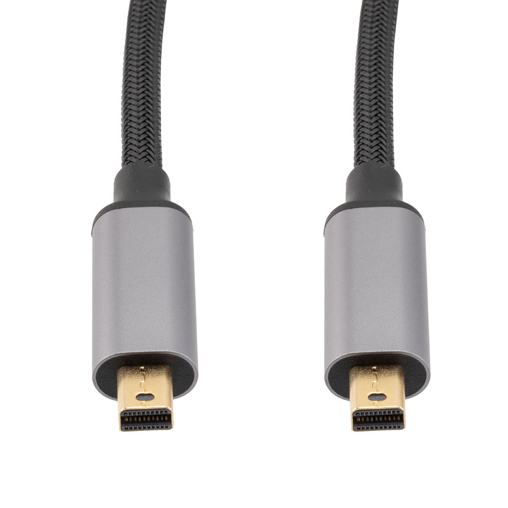 Mini DisplayPort Male to Mini DisplayPort Male Braided Cable, PVC
