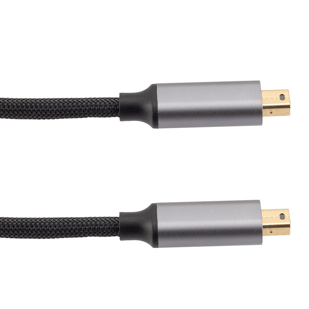 Mini DisplayPort Male to Mini DisplayPort Male Braided Cable, PVC
