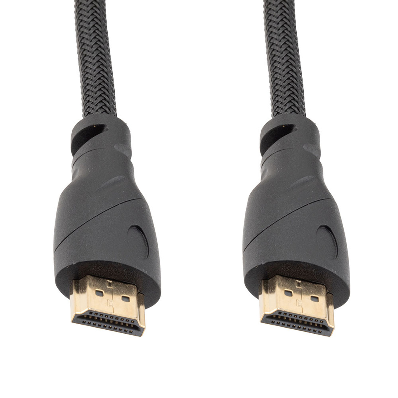 NavePoint HDMI 2.0 Ferrites Braided Cable, Poly, Black, PVC shell, Supports 4K @ 60Hz, 1M