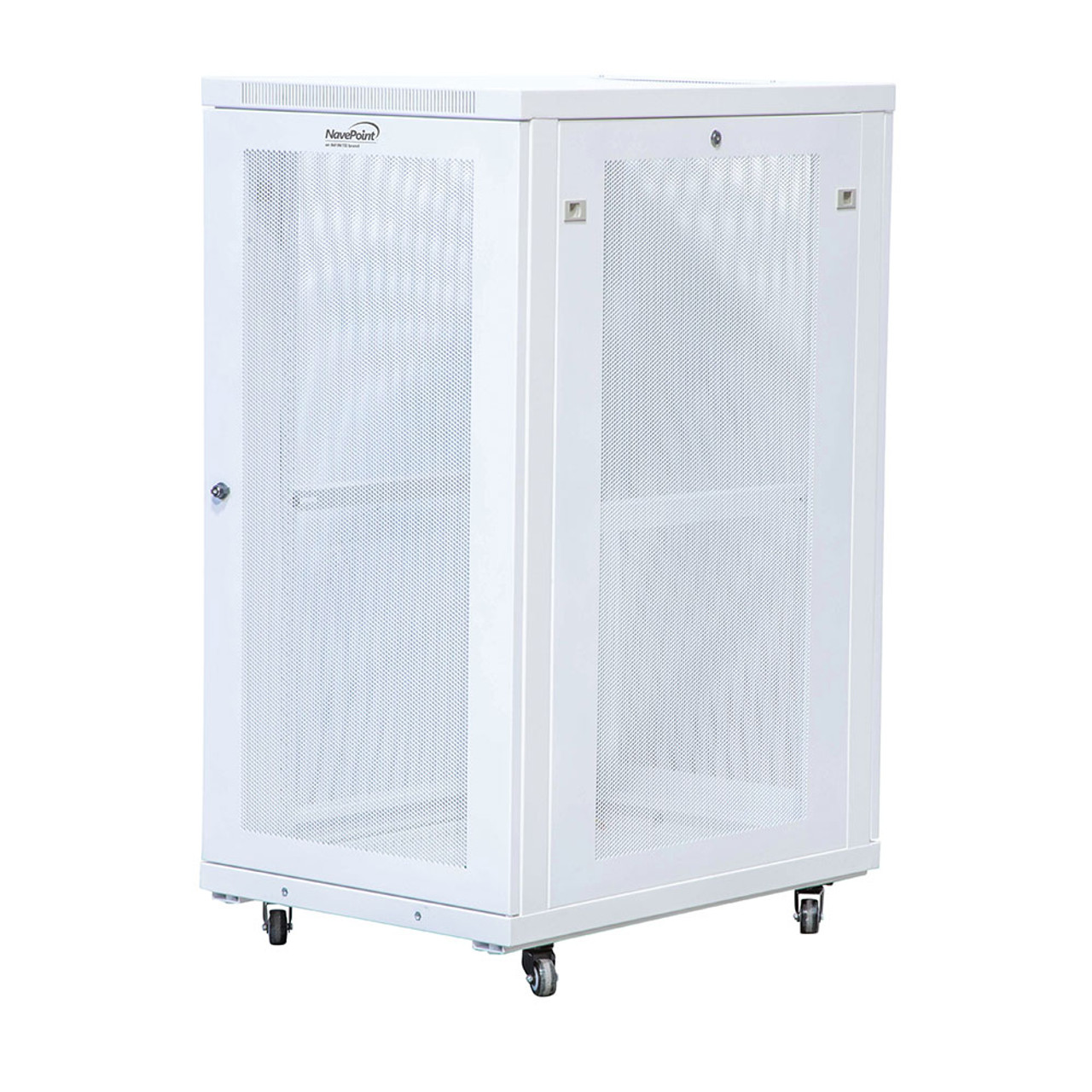 24U Mid Depth 33" (840mm) Networking Cabinet Bright White  