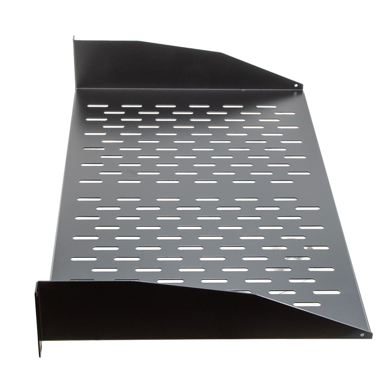 23" Cantilever Shelf 2U, Black Finish  with 14" Depth