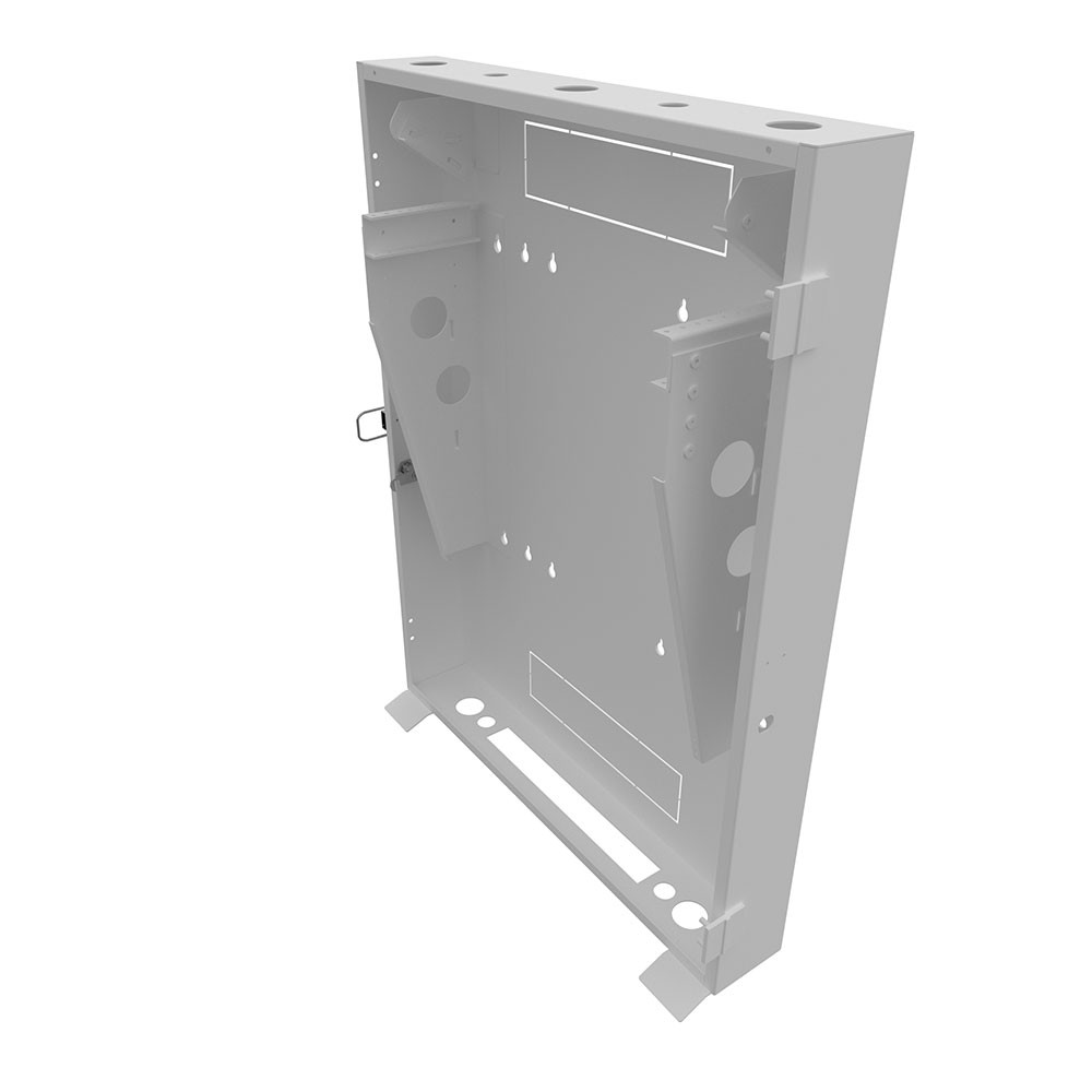 3U Vertical Wall Mount, 600mm (24 in), White