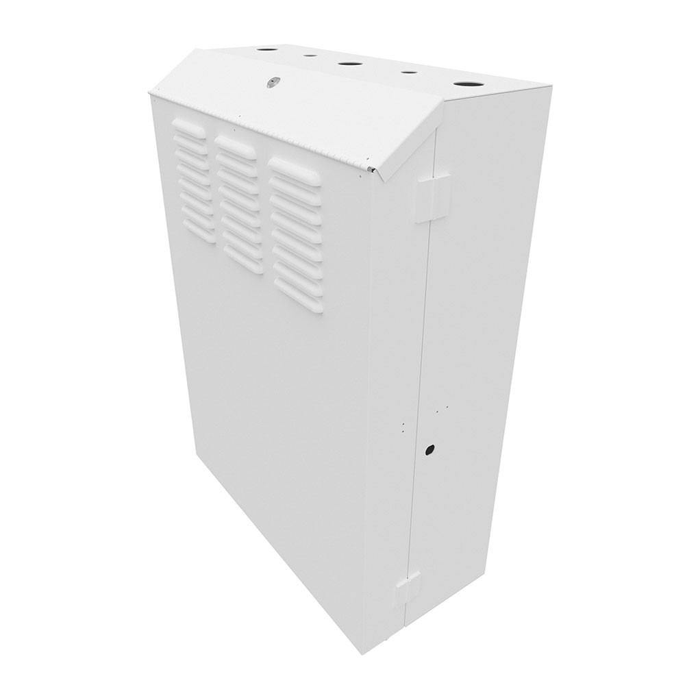 6U Vertical Wall Mount, 700mm (28 in), White
