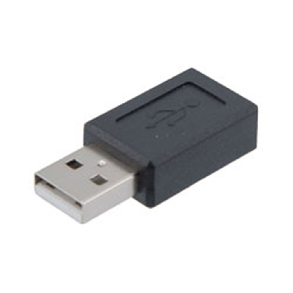 USB 2.0 Type A Male to USB 2.0 Micro B Female Adapter, 480 Mbps, Black