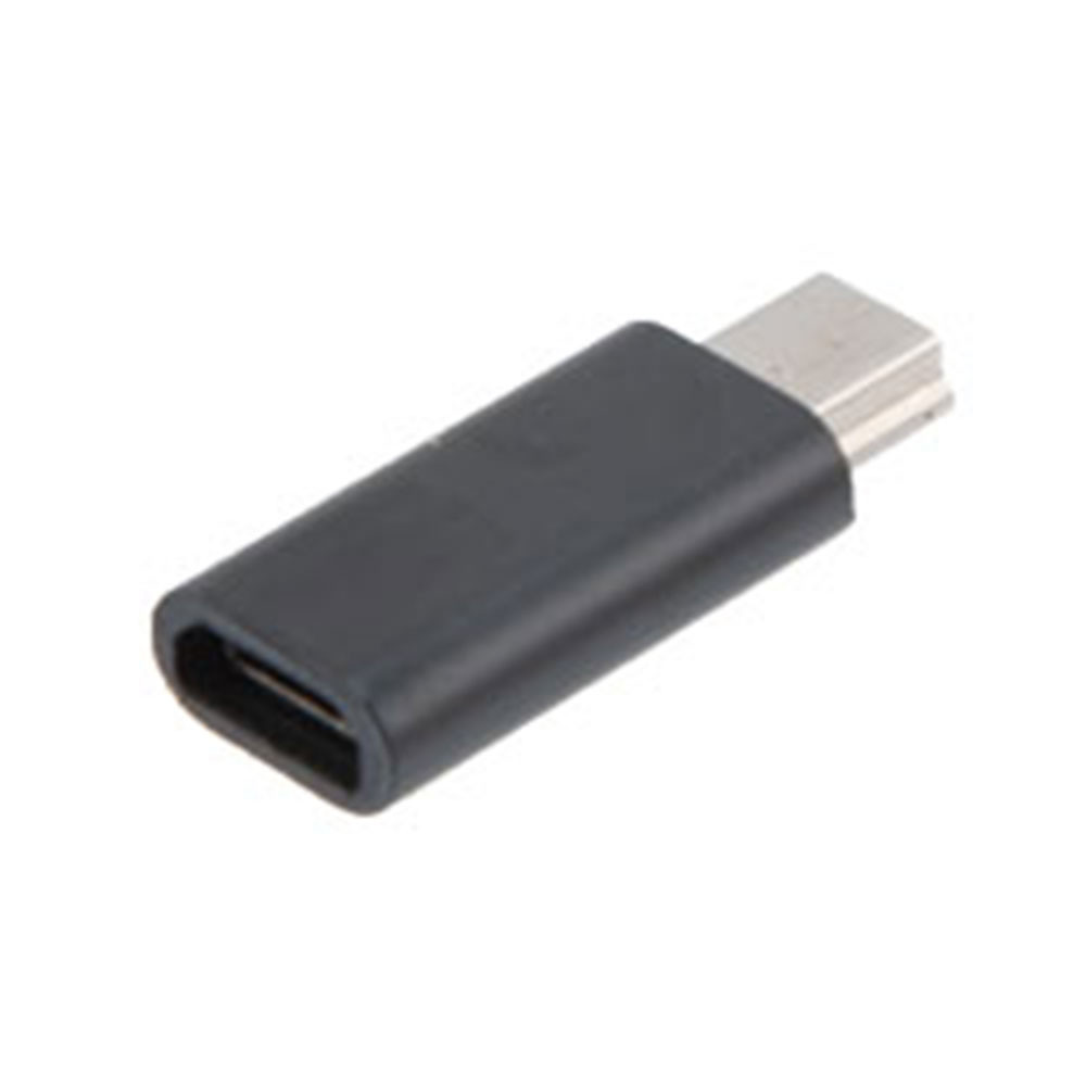 USB 2.0 Micro B Female to USB 2.0 Mini B Male Adapter, 480 Mbps, Aluminum Alloy, Black