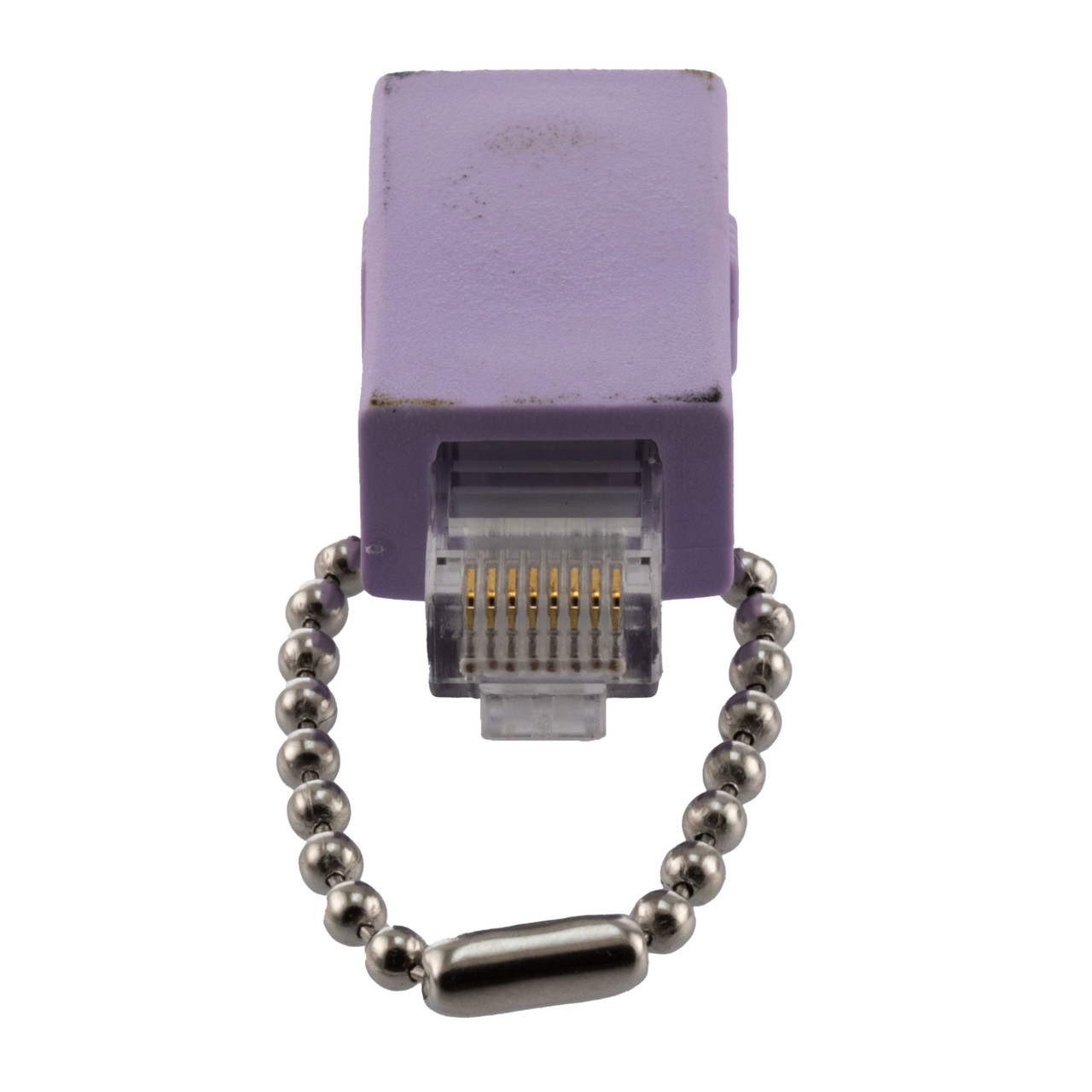 CAT6 Gigabit Crossover Adapter RJ48C Jack To RJ45 Male, Light Purple