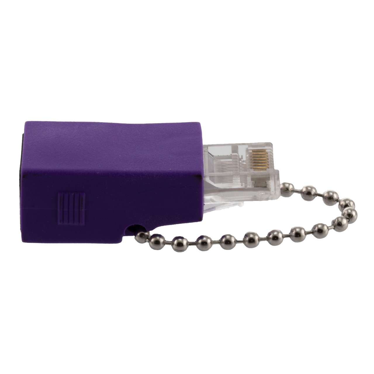 CAT6 Gigabit Loopback Adapter RJ48C Jack & RJ45 Male, Purple