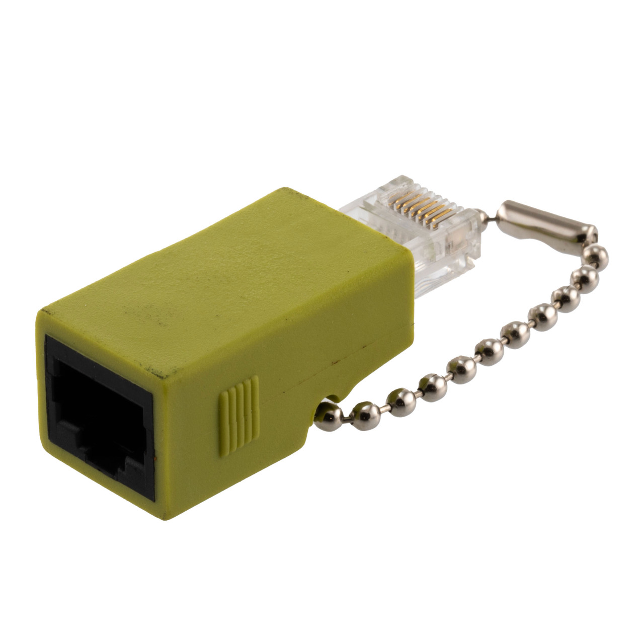 Loopback Adapter RJ48C Jack & RJ45 Male, Khaki Green