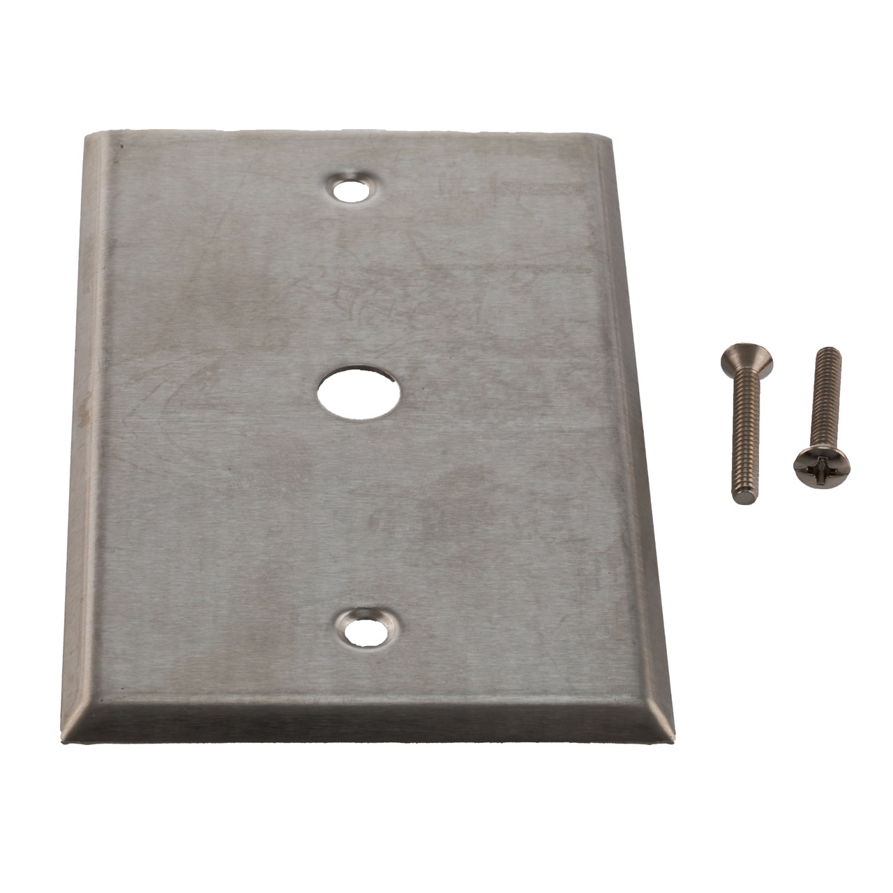 Stainless Steel Wall Plate with a 0.395 in Dia. Circular Opening