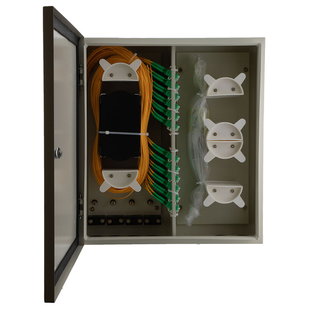 Outdoor Fiber Enclosure SS, 48 Ports with 48x LC/APC Duplex Adapter and 96x LC/APC Pigtails