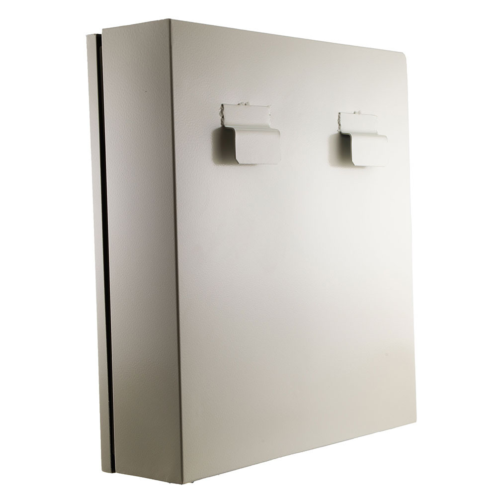 Outdoor Fiber Enclosure Stainless Steel, 48 Ports, empty with splice tray and adapter panels